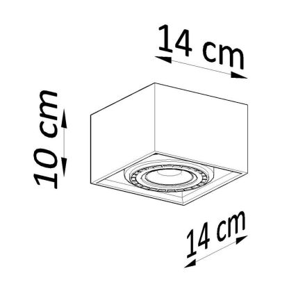 Plafondlamp QUATRO AR111 1xGU10/40W/230V beuken