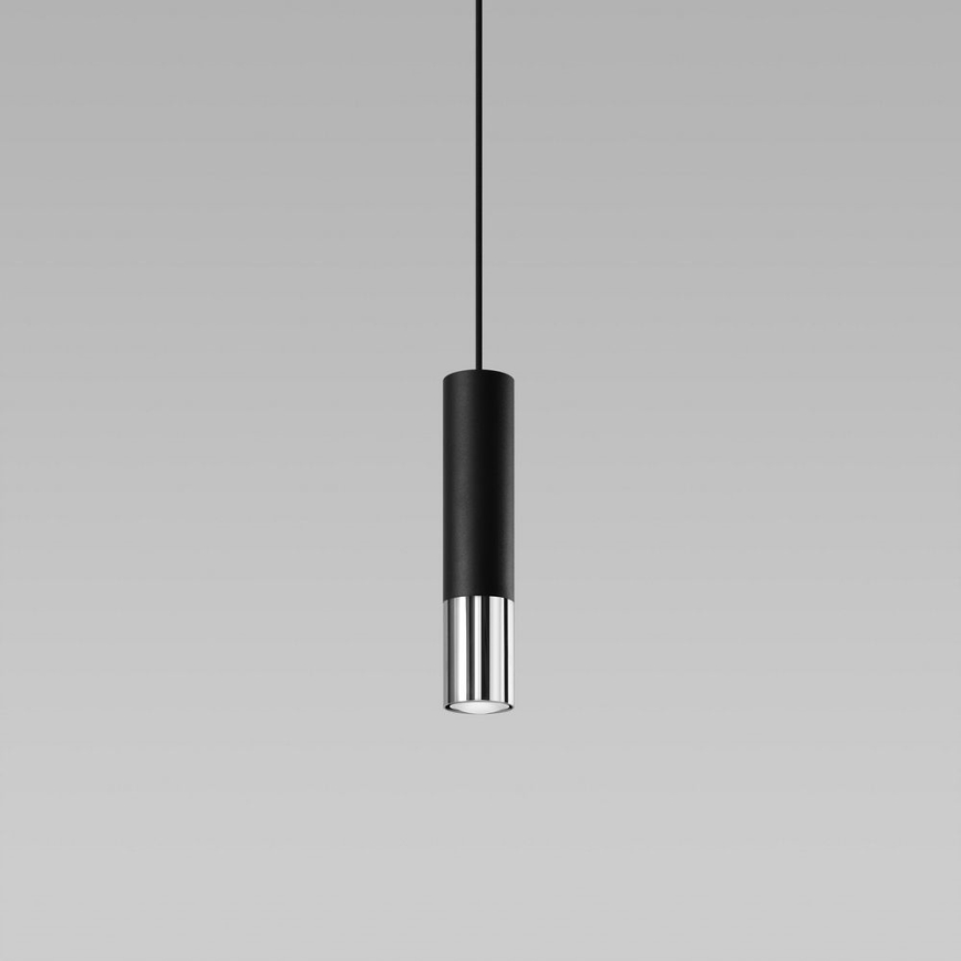 Suspension filaire LOOPEZ 1xGU10/10W/230V noir/chrome brillant