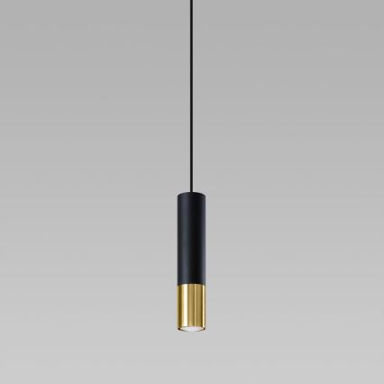 Hanglamp aan een koord LOOPEZ 1xGU10/40W/230V zwart/goud