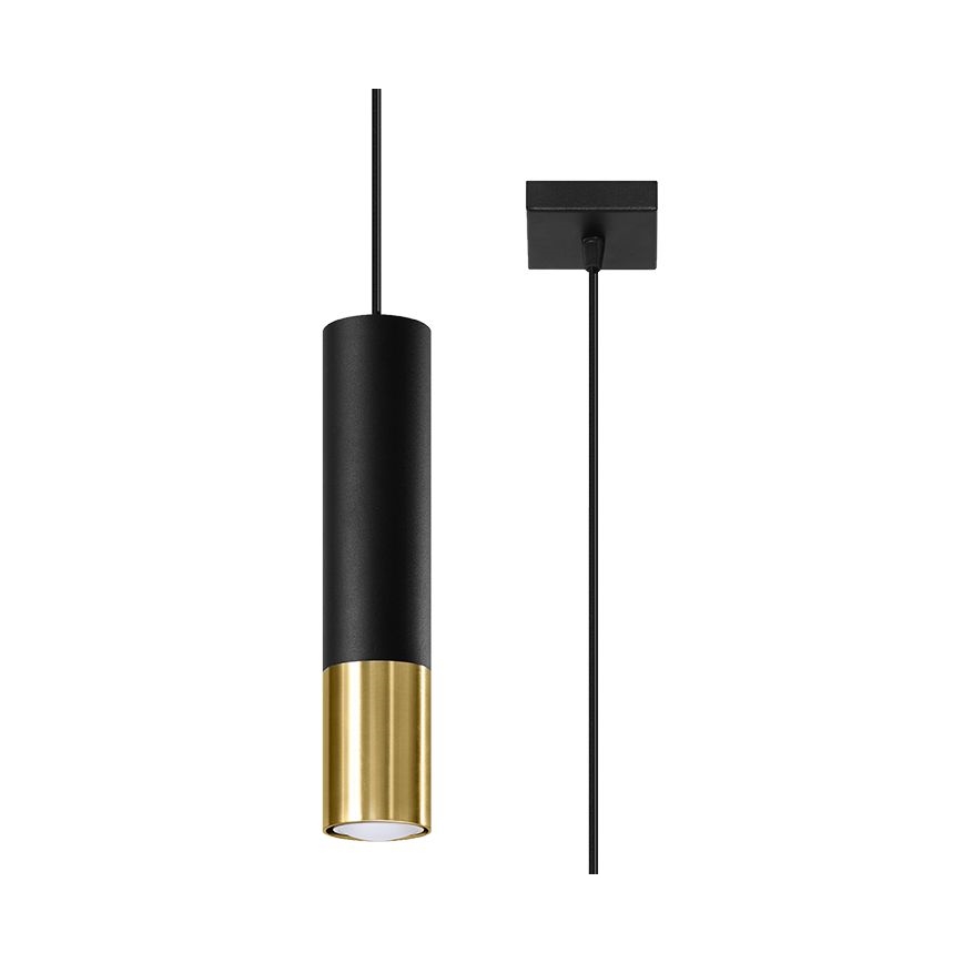 Suspension filaire LOOPEZ 1xGU10/40W/230V noire/dorée