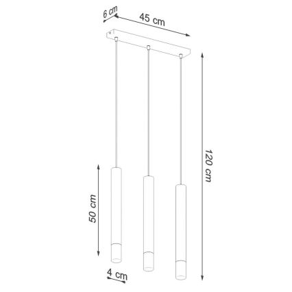 Suspension filaire VIZIER 3xG9/40W/230V blanc