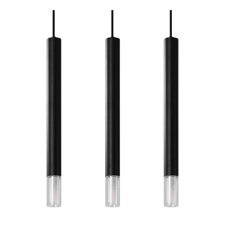 Hanglamp aan een koord VIZIER 3xG9/12W/230V zwart