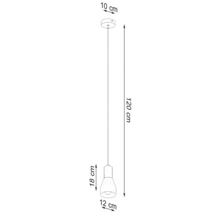 Suspension filaire QUBIC 1xE27/60W/230V béton/Bouleau/hêtre