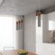 Hanglamp aan een koord ZANE 2xGU10/40W/230V beton/Berk/beuken