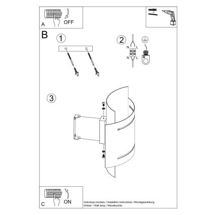 Wandlamp HESTIA 1xG9/40W/230V zwart