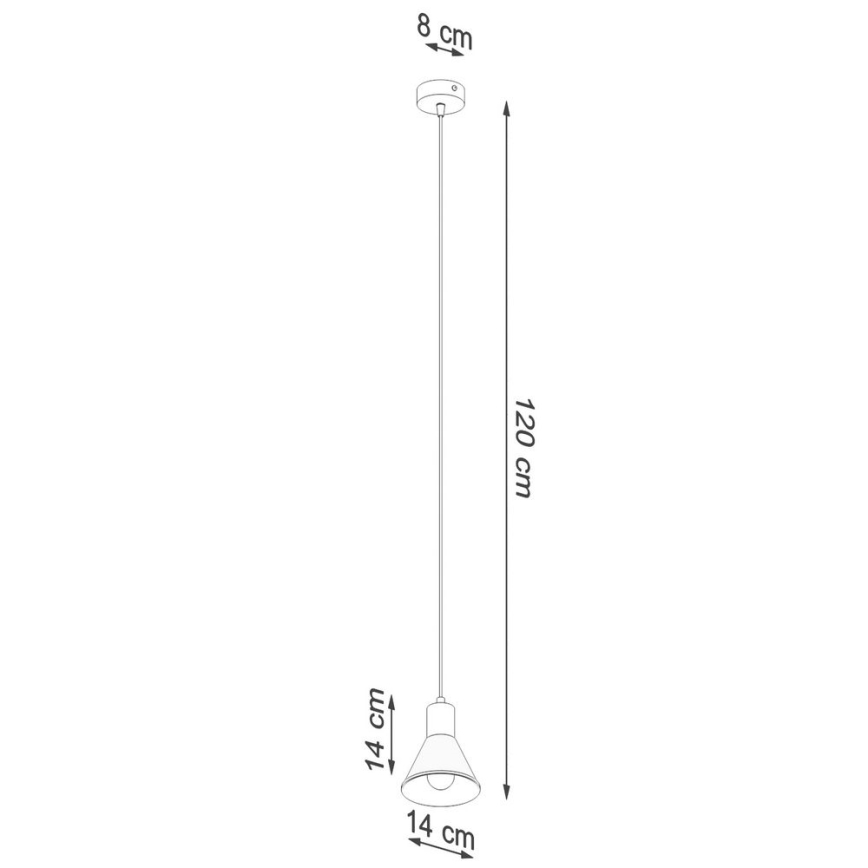 Hanglamp aan een koord TALEJA 1xE27/60W/230V wit