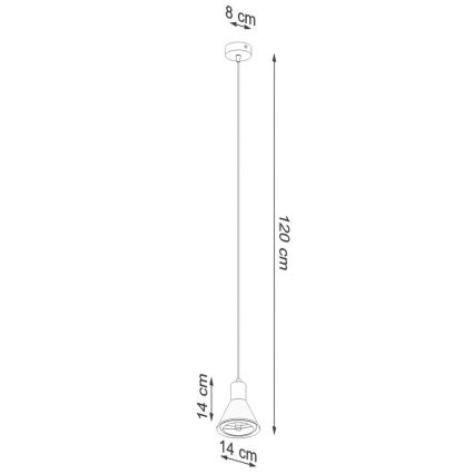 Suspension filaire TAZILA 1xES111/60W/230V blanc