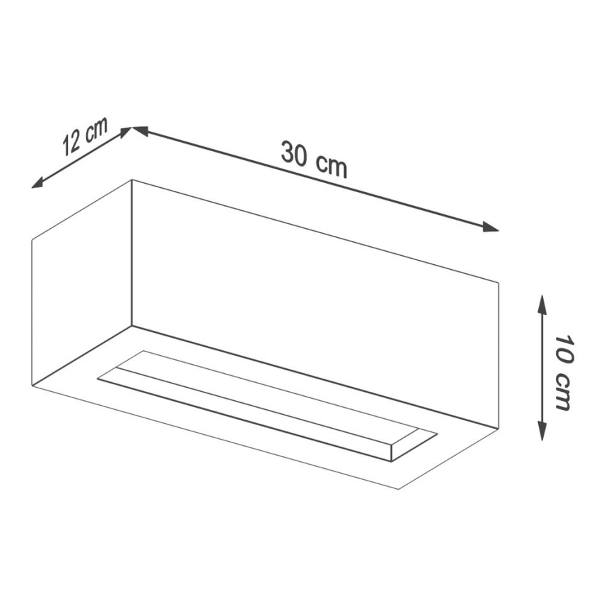Wand Lamp VEGA 1xE27/60W/230V 30 cm beton