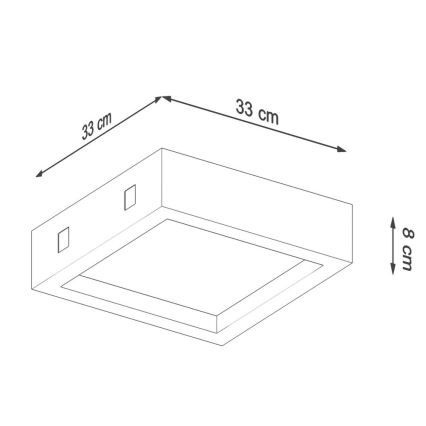 LED Plafond Lamp RIZA LED/18W/230V beton