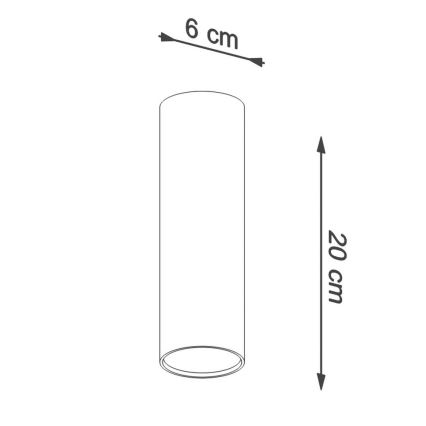 Spot LAGOS 1xGU10/10W/230V 20 cm wit