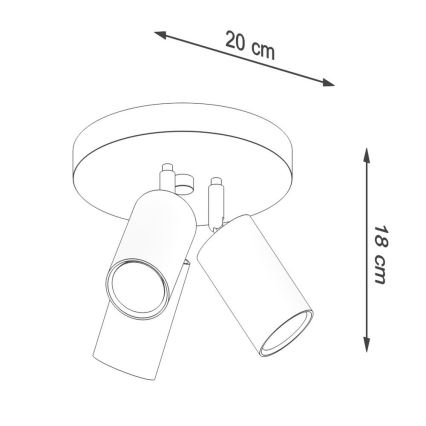 Spot RING 3xGU10/10W/230V blanc