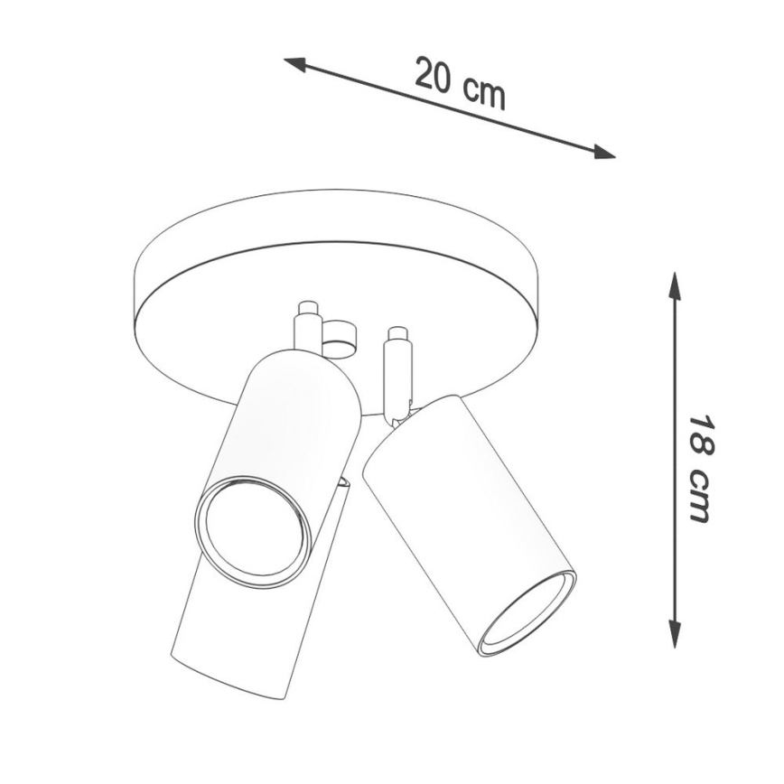 Spot RING 3xGU10/10W/230V blanc