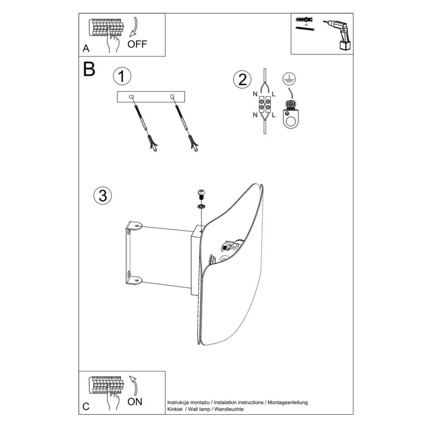 Wandlamp TILA 1xG9/40W/230V 30 cm wit