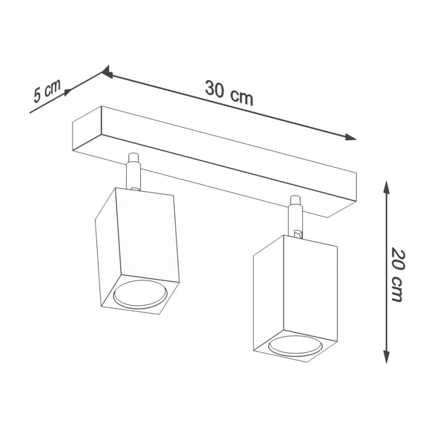 Spot KEKE 2xGU10/40W/230V eiken