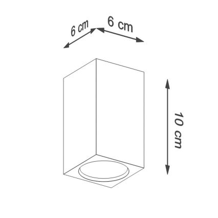 Spot KEKE 1xGU10/40W/230V 10 cm chêne