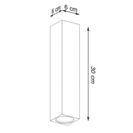 Spot KEKE 1xGU10/40W/230V 30 cm chêne