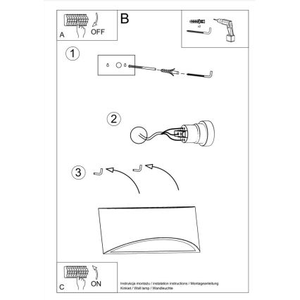 Wandlamp VIXEN 1xG9/40W/230V glanzend wit