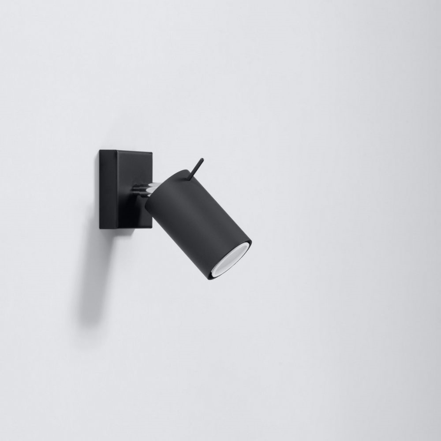Wandspot RING 1xGU10/10W/230V zwart