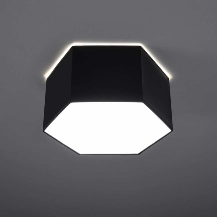 Plafondlamp SUNDE 2xE27/60W/230V 15,5 cm zwart
