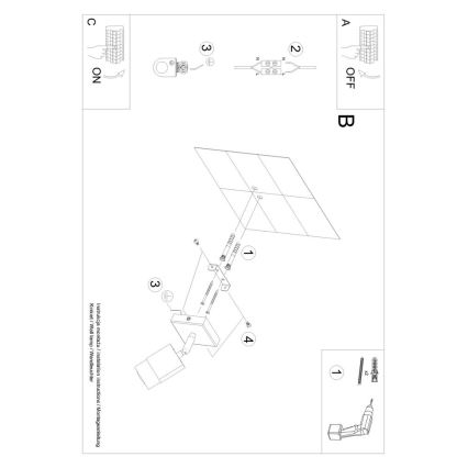 Wand Spot NERO 1xGU10/40W/230V zwart/goud