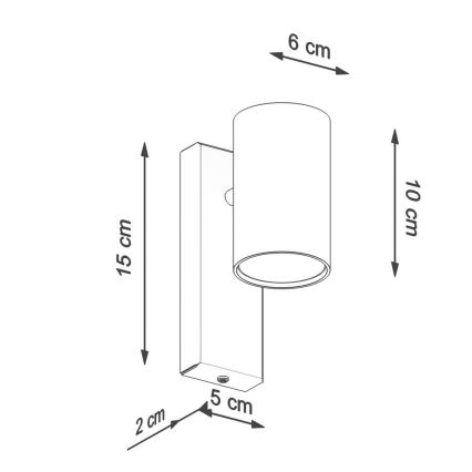 Wandlamp UTTI 1xGU10/40W/230V zwart