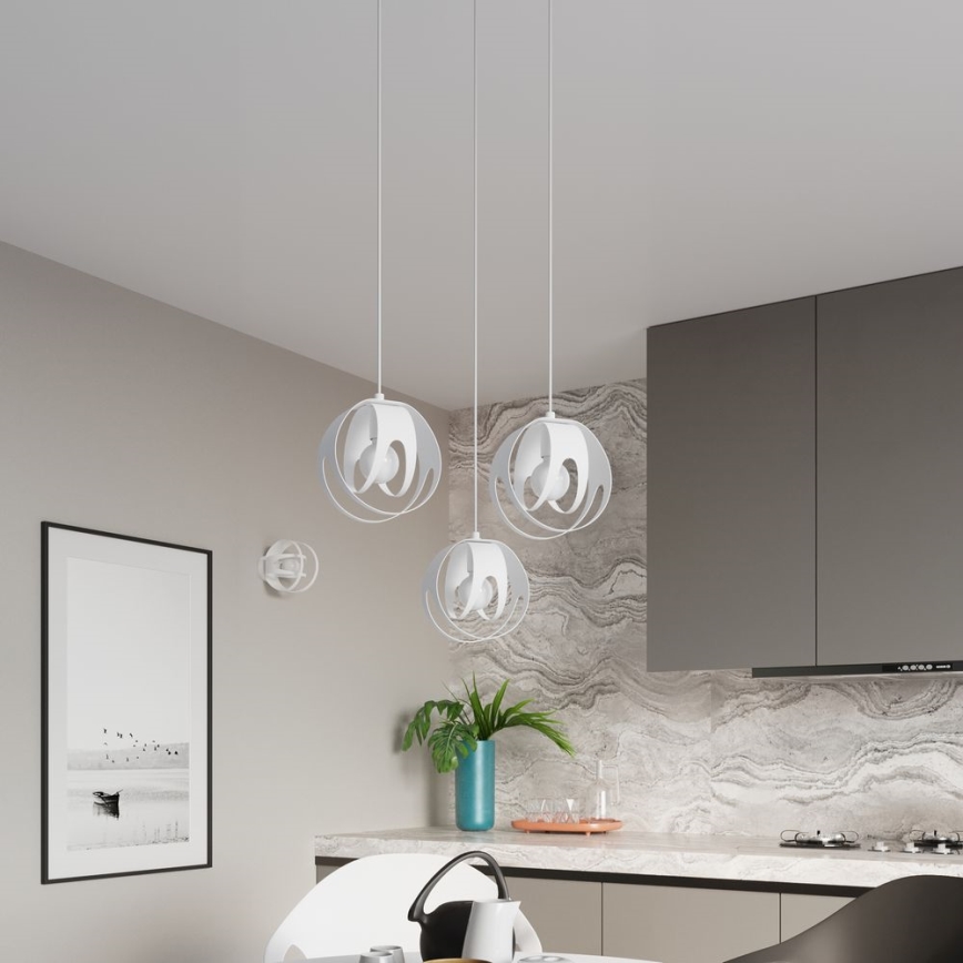 Suspension filaire TULOS 1xE27/60W/230V blanc