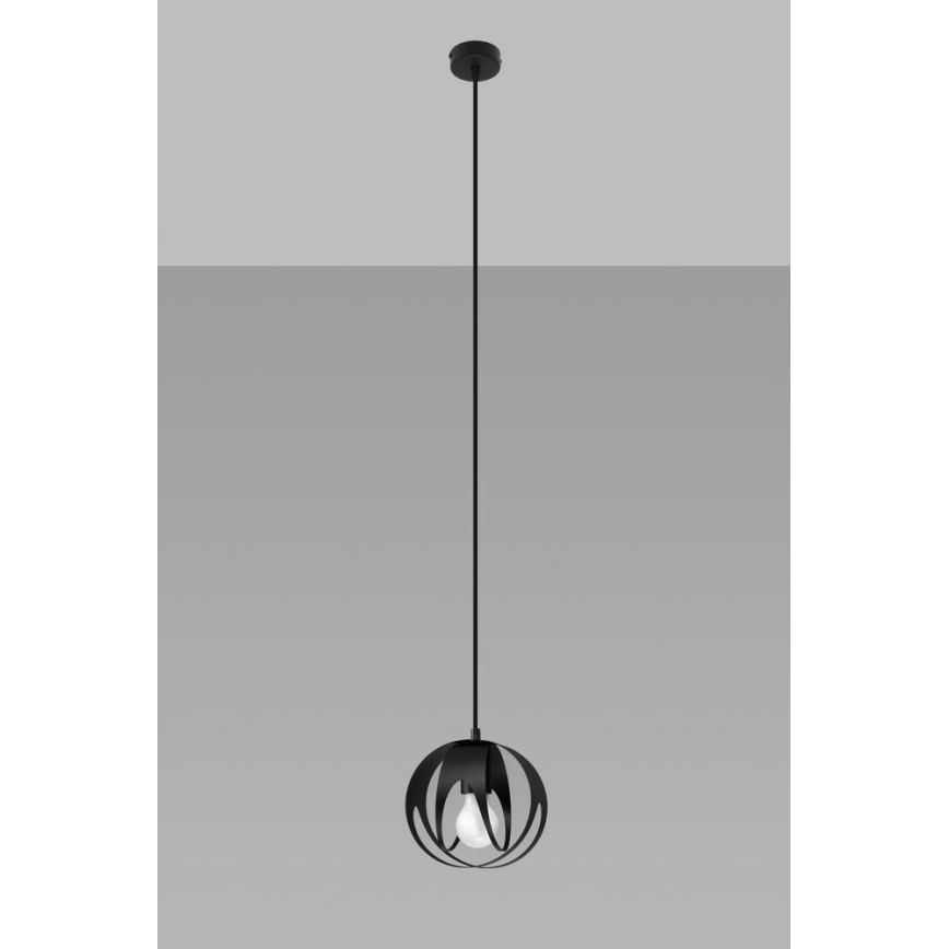 Suspension filaire TULOS 1xE27/60W/230V noir