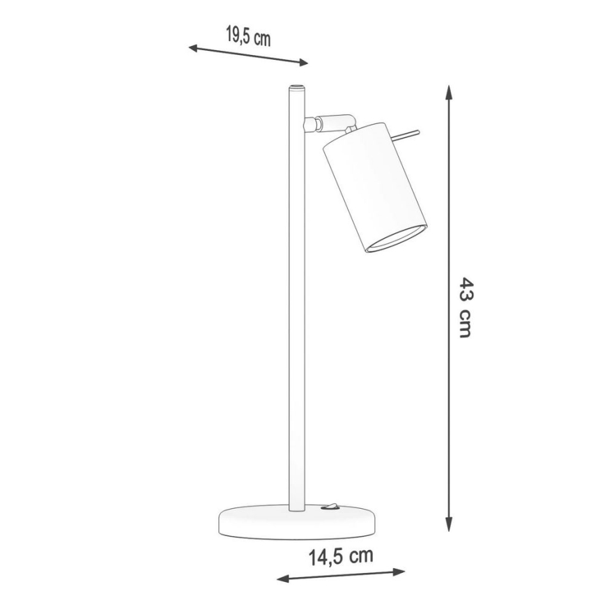 Tafellamp RING 1xGU10/10W/230V wit