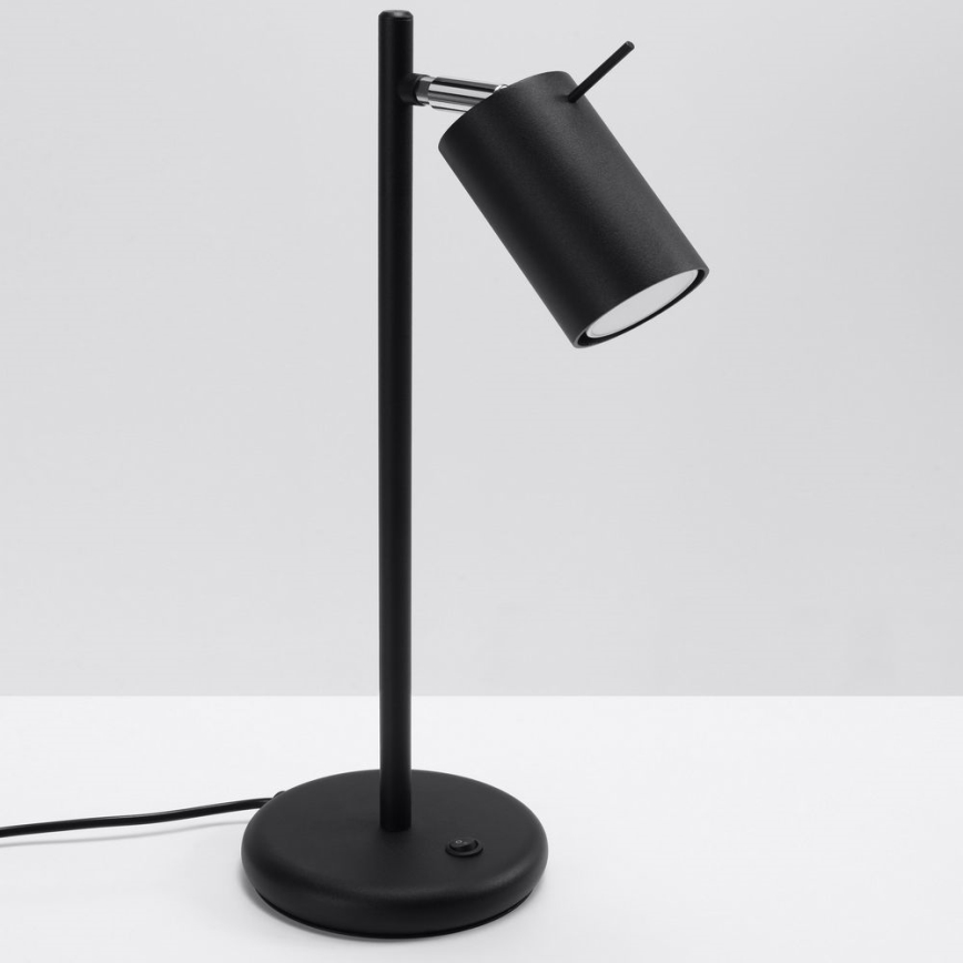 Tafellamp RING 1xGU10/10W/230V zwart