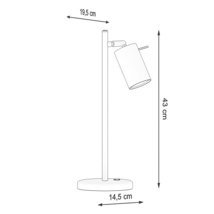 Tafellamp RING 1xGU10/10W/230V zwart