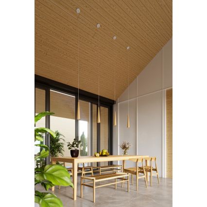 Suspension sur câble SULA 1xGU10/10W/230V Ø 8 cm beige
