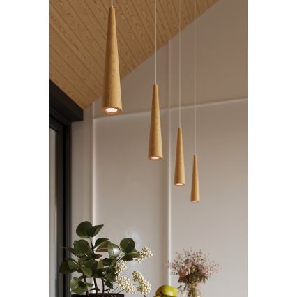 Suspension sur câble SULA 1xGU10/10W/230V Ø 8 cm beige
