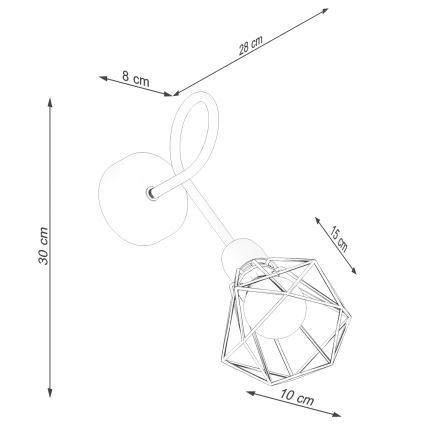 Wandlamp ARTEMIS 1xE14/40W/230V zwart