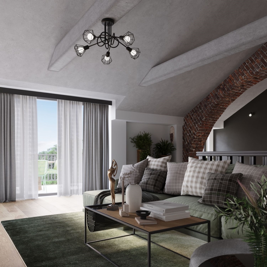 Hanglamp  ARTEMIS 5xE14/40W/230V zwart