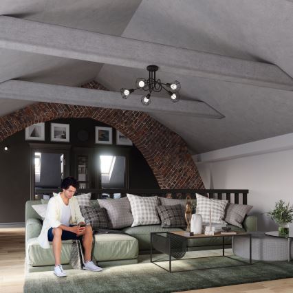 Hanglamp  ARTEMIS 5xE14/40W/230V zwart