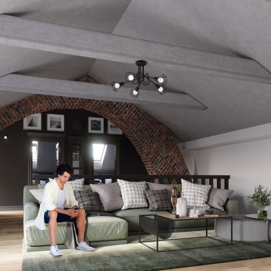 Hanglamp  ARTEMIS 5xE14/40W/230V zwart