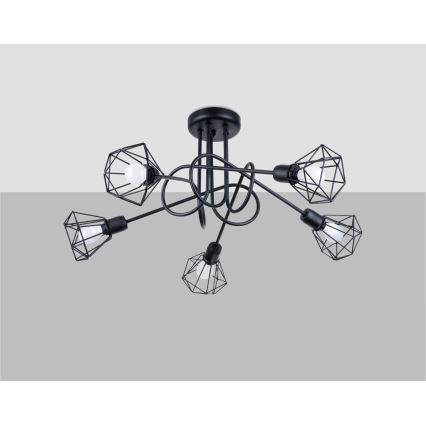 Hanglamp  ARTEMIS 5xE14/40W/230V zwart