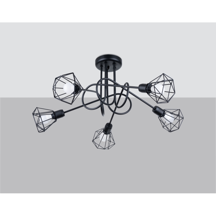 Hanglamp  ARTEMIS 5xE14/40W/230V zwart