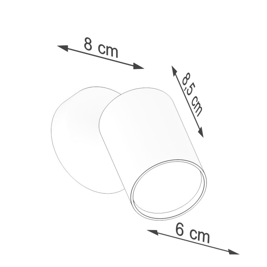 Wandspot LEMMI 1xGU10/40W/230V wit