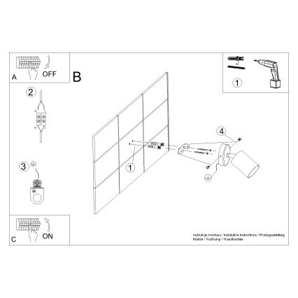 Spot mural LEMMI 1xGU10/40W/230V noir