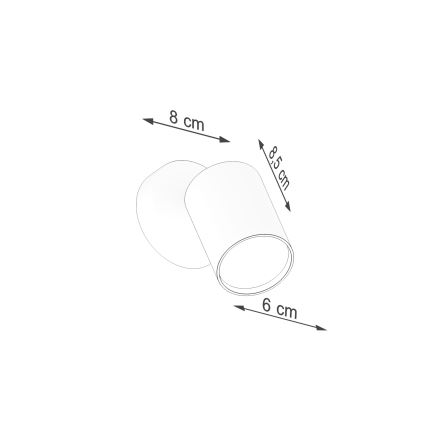 Wandspot LEMMI 1xGU10/40W/230V zwart