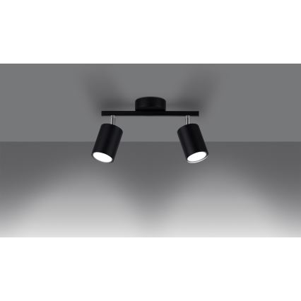 Spot LEMMI 2xGU10/40W/230V zwart