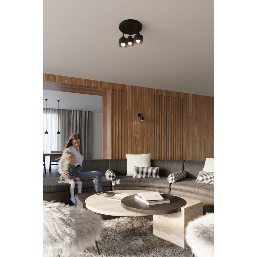Wandlamp SAVAR 1xE27/60W/230V zwart