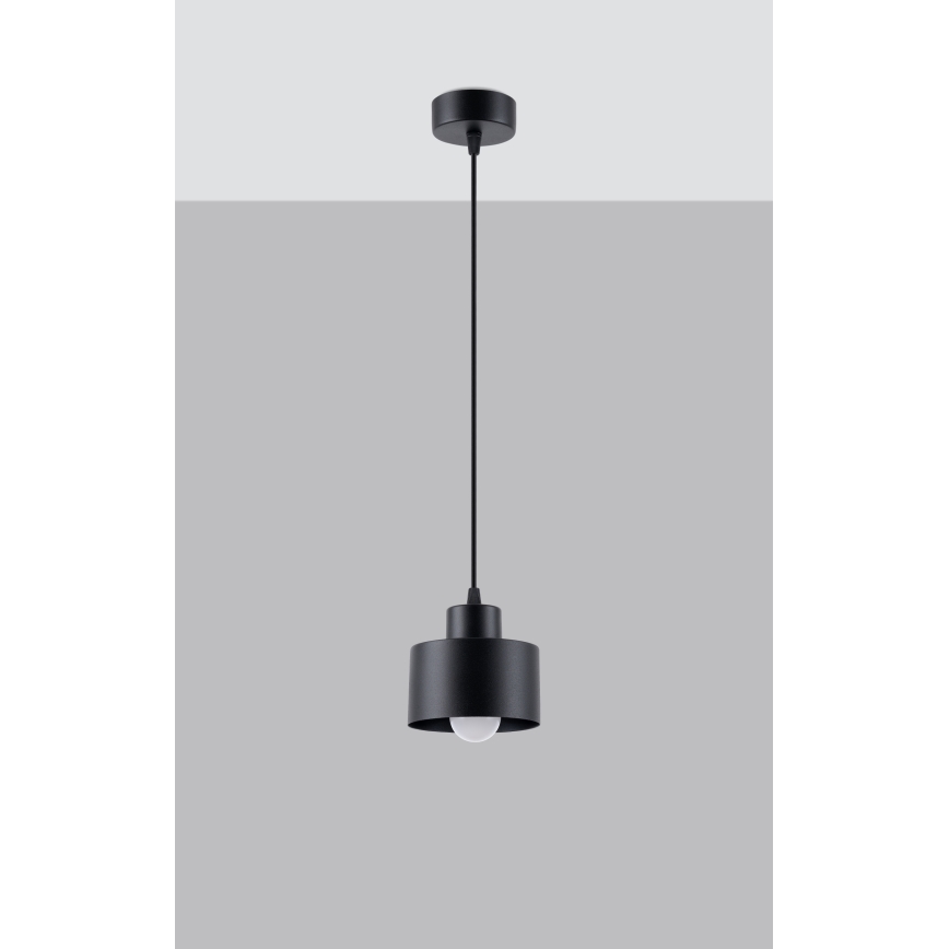 Hanglamp aan een koord SAVAR 1xE27/60W/230V zwart
