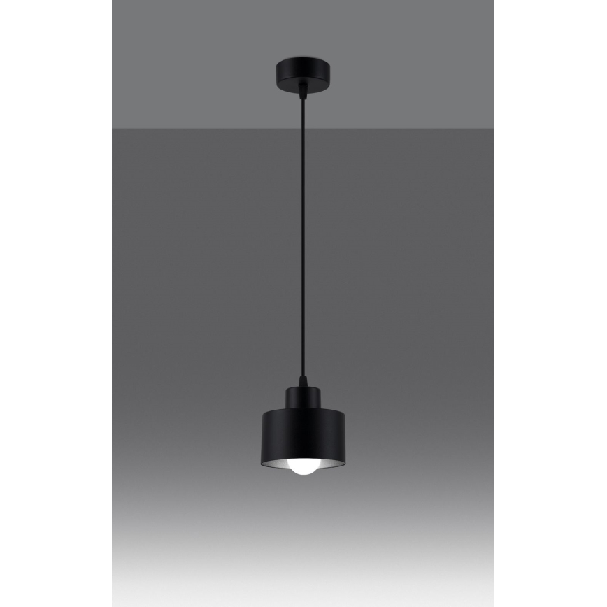 Hanglamp aan een koord SAVAR 1xE27/60W/230V zwart