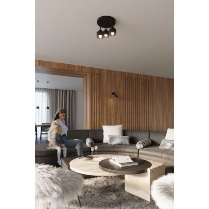 Hanglamp aan kabel SAVAR 1xE27/60W/230V zwart