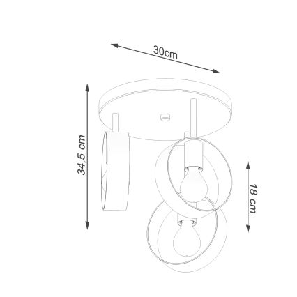 Hanglamp  TITRAN 3xE27/60W/230V wit
