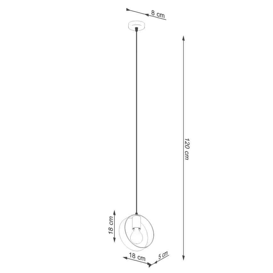Suspension filaire TITRAN 1xE27/60W/230V blanc