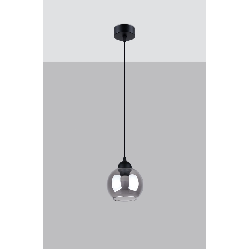 Hanglamp aan kabel ALINO 1xE27/60W/230V zwart