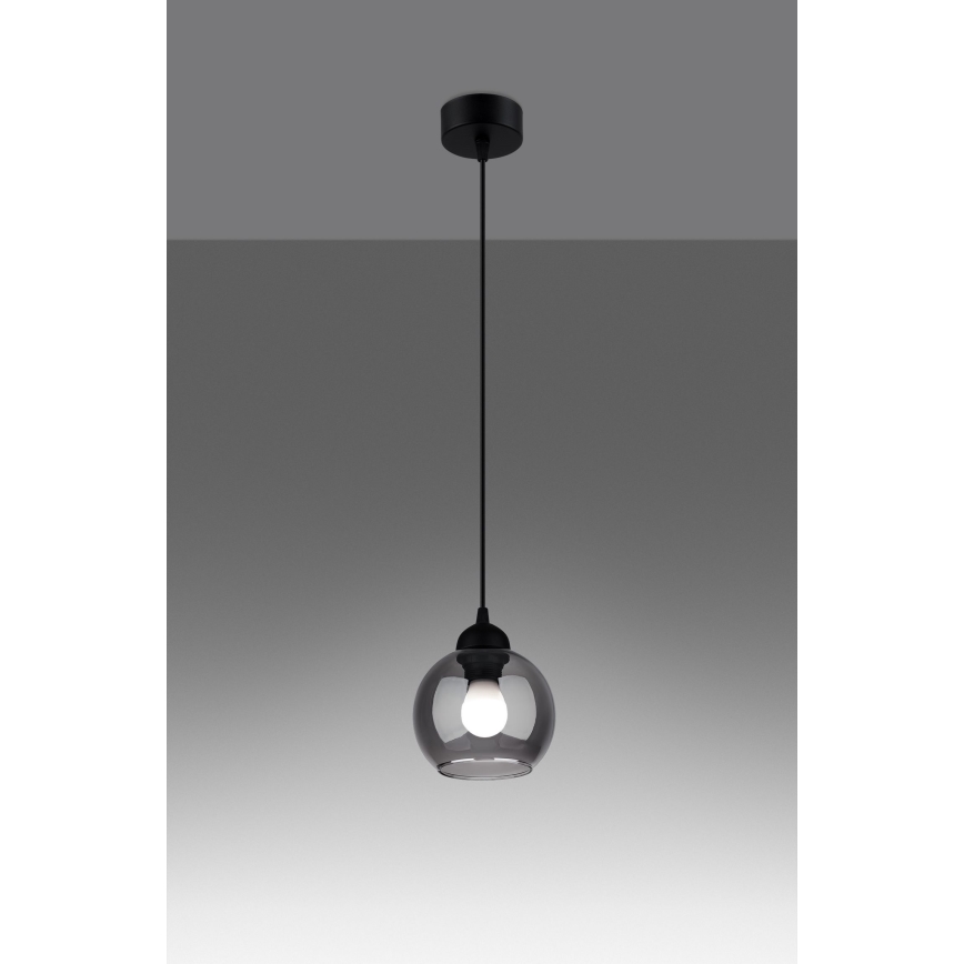 Hanglamp aan kabel ALINO 1xE27/60W/230V zwart